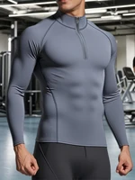 Men Running Compression T-shirt Long Sleeves Sport Tees Gym Fitness Sweatshirt Male Jogging Tracksuit Homme Athletic Shirt Tops