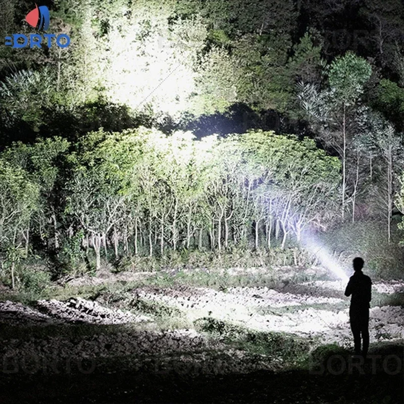 P90 Portable Powerful LED Flashlight Mountable Bracket Handheld Searchlight USB Rechargeable Spotlight Waterproof Torch Light board game portable flashlight portable spotlight