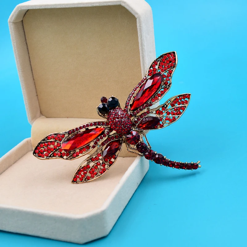 Broche Épingle Papillon Libellule Diamant Ravissante en vente B2B pour votre magasin