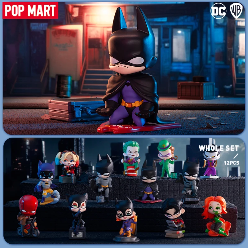 Pop Mart Dc Gotham City Series Blind Box Batman Harly Quinn Joker Justice League Kawaii Doll Action Figure Toy Model Mystery Box