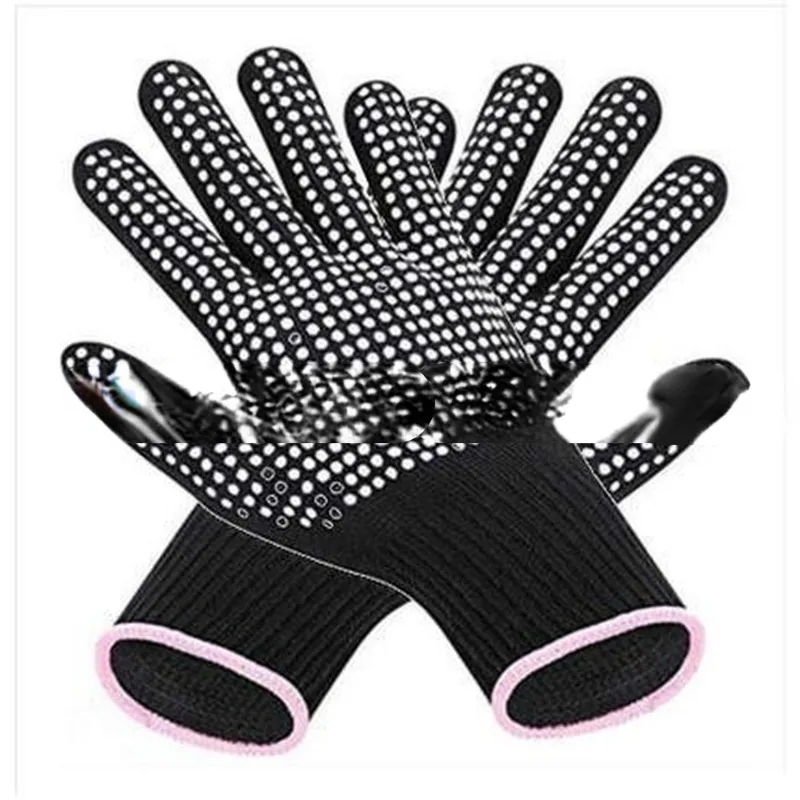 Hair Styling Tool Double-sided Hair Straightener Curling Tong Hairdressing Heat Resistant Finger Gloves Hair Salon Tools