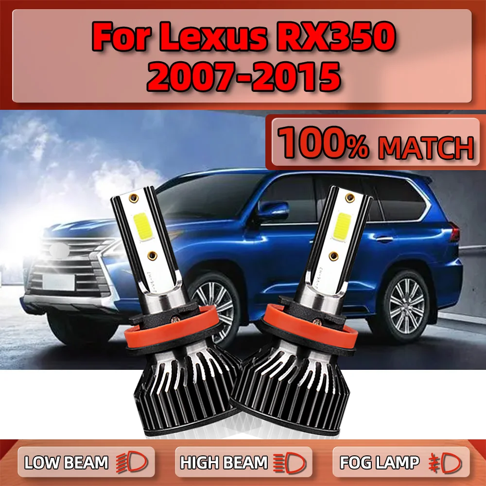 

H11 Canbus LED Headlight Bulbs 120W 20000LM Turbo Auto Headlamp 6000K For Lexus RX350 2007-2009 2010 2011 2012 2013 2014 2015