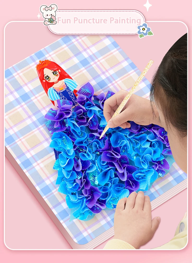 Colourful 3D Princess Dresses with Fabric Poking Fun