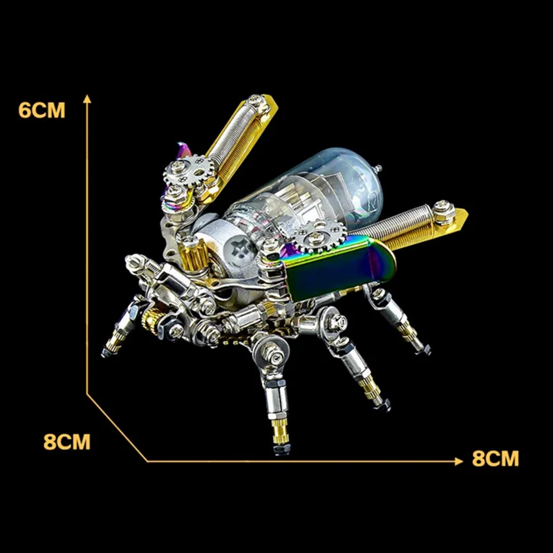 3D Puzzle Metal Assembly Firefly / Wasp Model DIY Mechanical lnsect Animal Toy for Boy Kids Gift Home Decoration