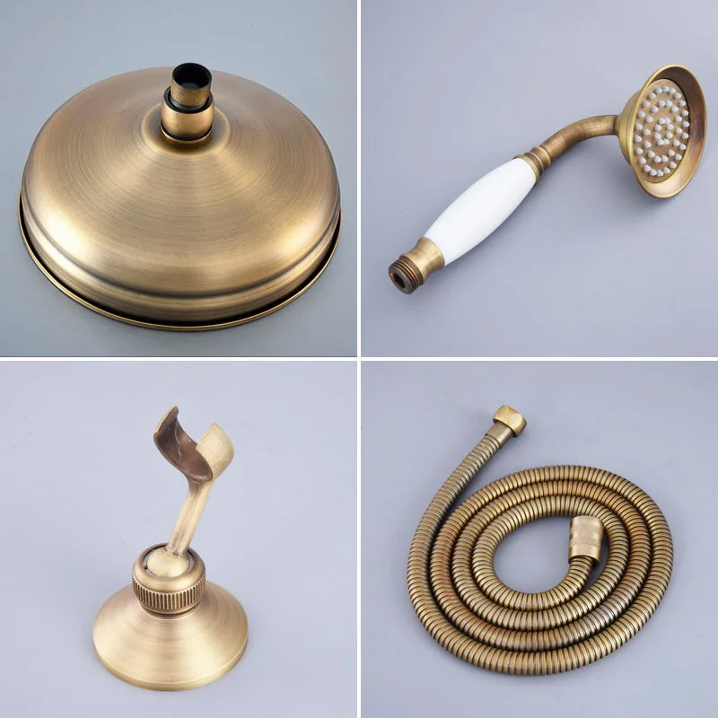 AntiqueBrassShowerHeadShowerArmShowerHoseshowerBracketHigh