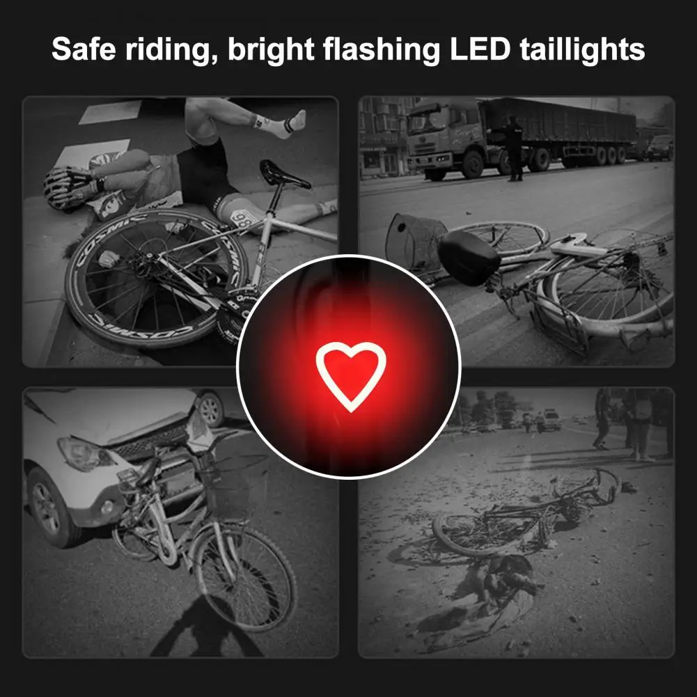 

Led Tail Light High Brightness Waterproof Bicycle Rear Light Rechargeable Tail Light with Multiple Modes Enhance Bike Safety