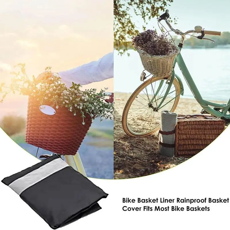 Waterproof Bike Basket Liner Waterproof Rain Cover Fits Most Bicycle Baskets Bike Basket Liner Multi-purpose Bicycle Basket