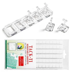 Nail Art Practice Kit with Clay Nail Tips and Display Stand (Clear)