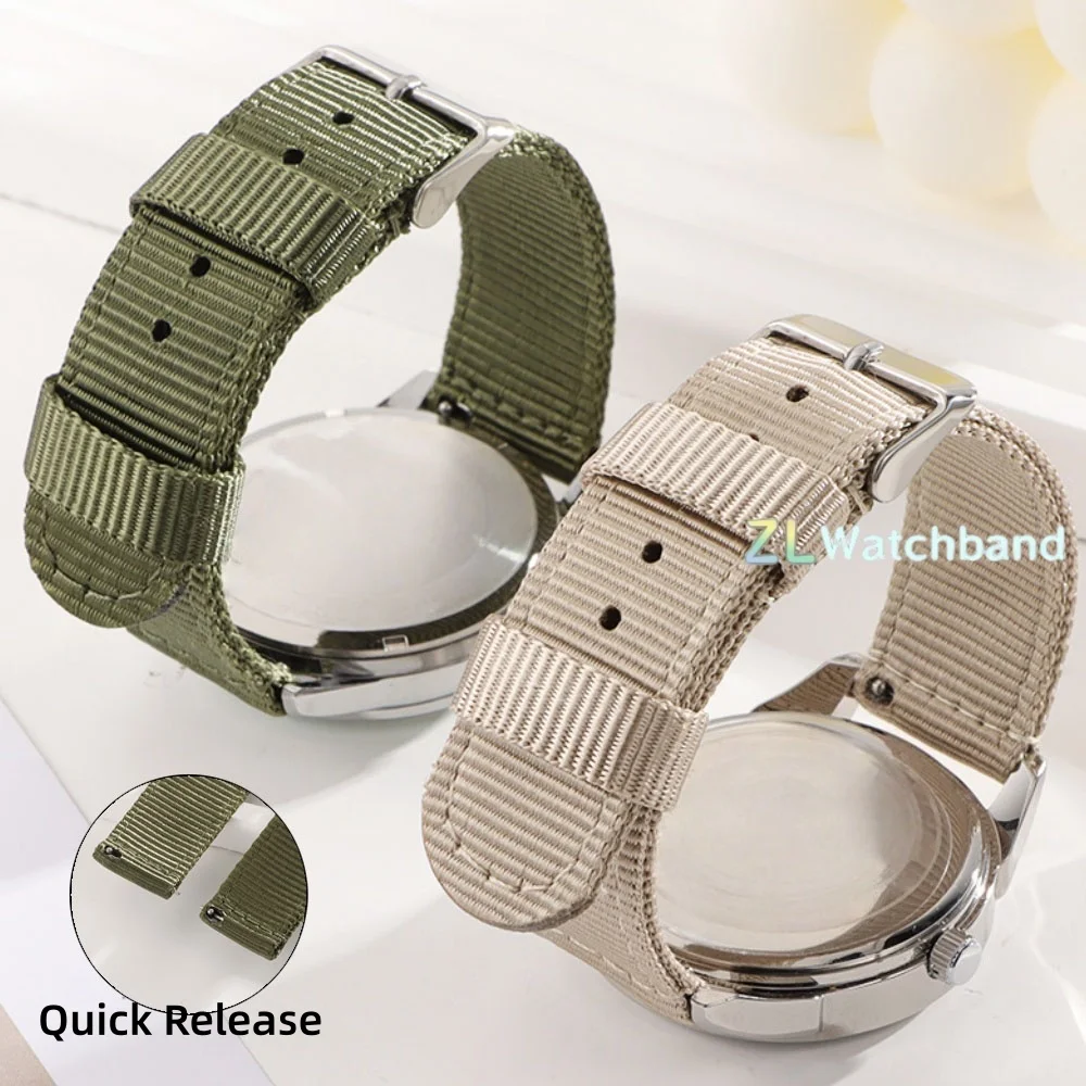 Quick Release Nylon Strap Wristband with Stainless Steel Buckle