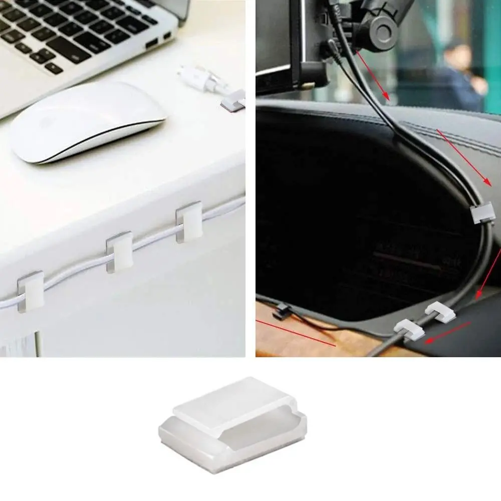 Self-adhesive Wire Bundle Holder Tie Mount Clip for10mm Wide Fix LED Strip Lights Connector Suitable Led Strip Holder