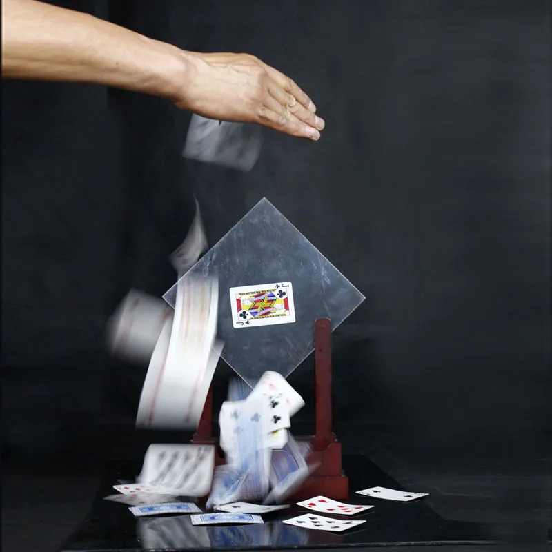 Cornice Per Schede Tv-Carta Deluxe In Legno In Vetro, Cornice Per Carte Trucchi Magici, Accessori Per Oggetti Di Scena Gimmick Mentalismo, Commedia, I