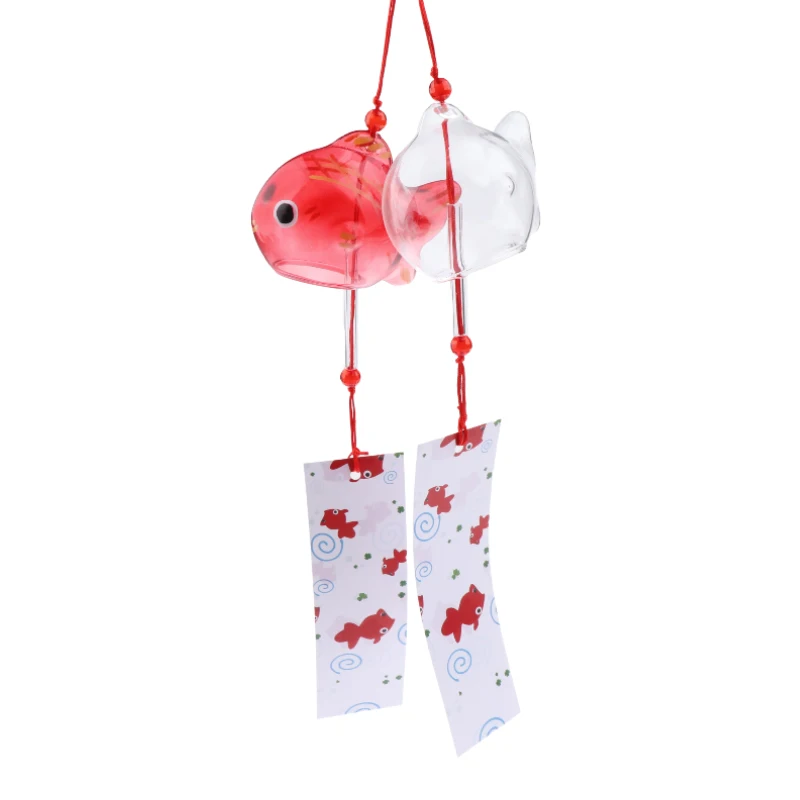 Wind Chime Japanese Glass Bell Goldfish Garden Hanging Decor
