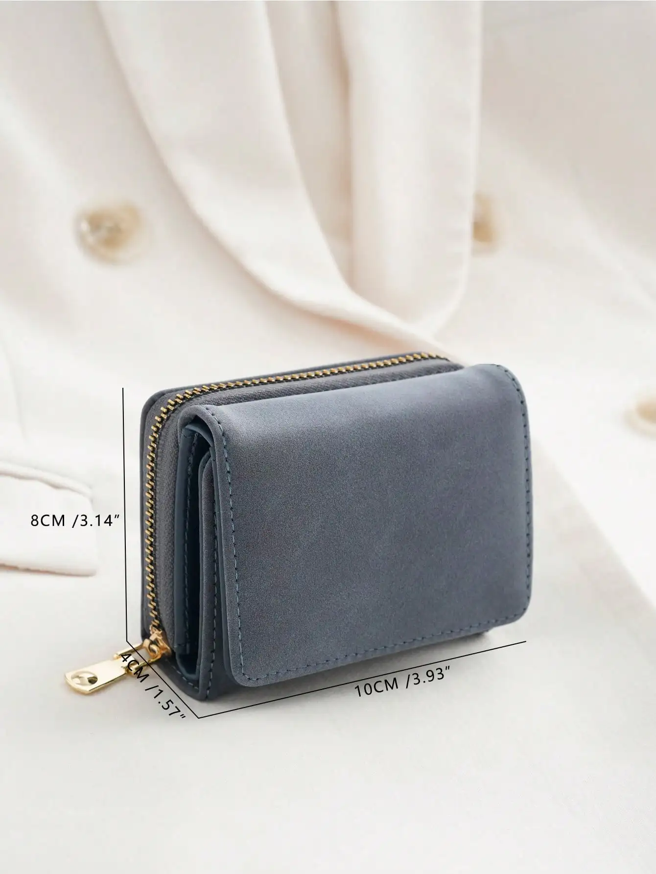 1pc Ladies' Short Wallet Suitable For Work & Business ID Card Credit Card For Christmas Gift For Young Girls Women White-Collar 2