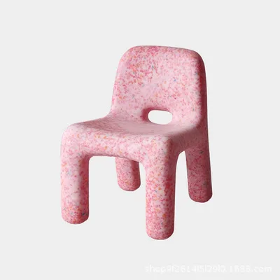 

Designer Children's Small Chair Internet Celebrity Ins Home Backrest Low Stool Nordic Kindergarten Baby Plastic Small Bench