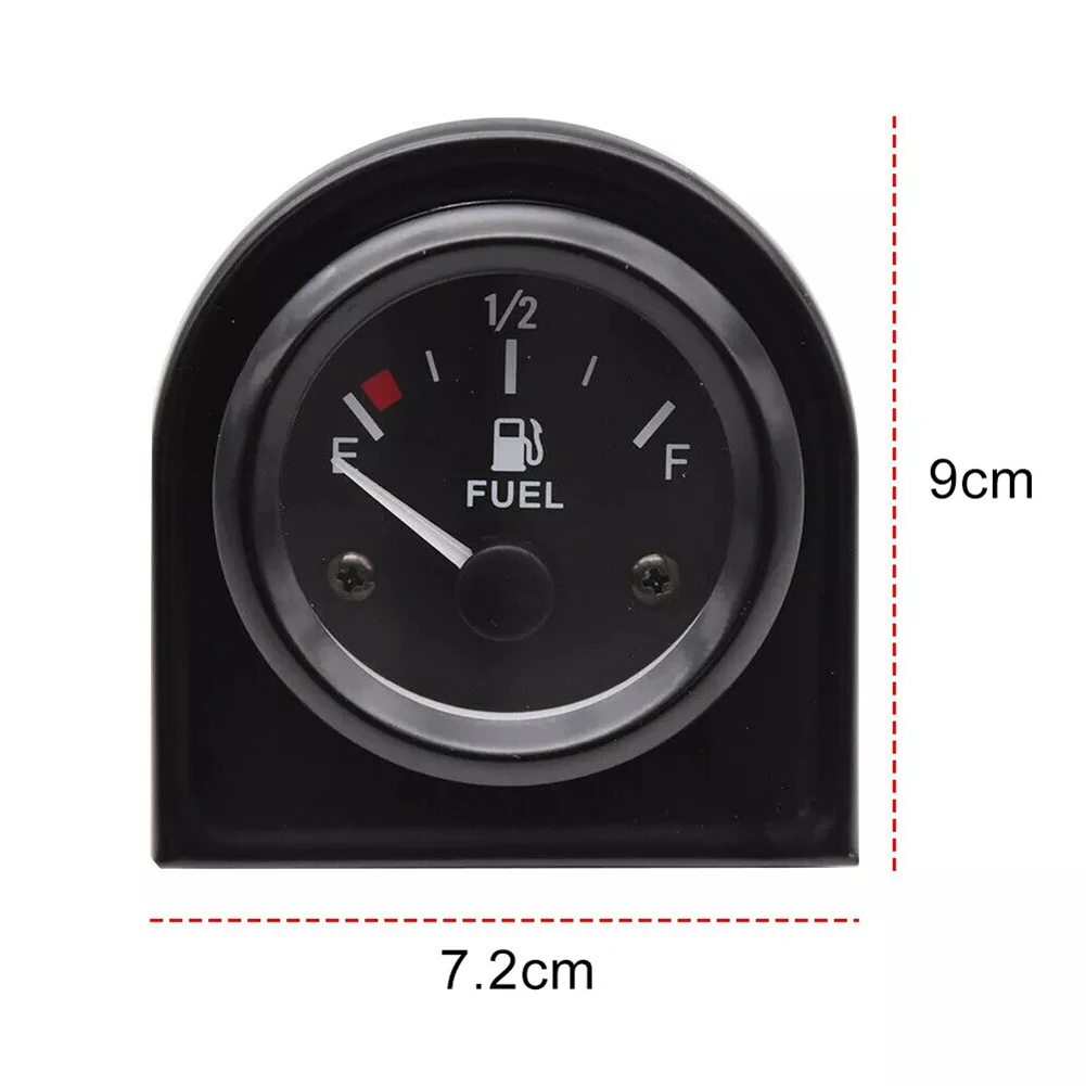자동차 연료 레벨 게이지 계량기, 백색 LED 조명 포함, 6.8x7.2cm, 대부분의 자동차 인테리어 부품에 적합, 240-33 Ohm E-1, 2-F, 12V, 2 인치, 52mm, 1 개