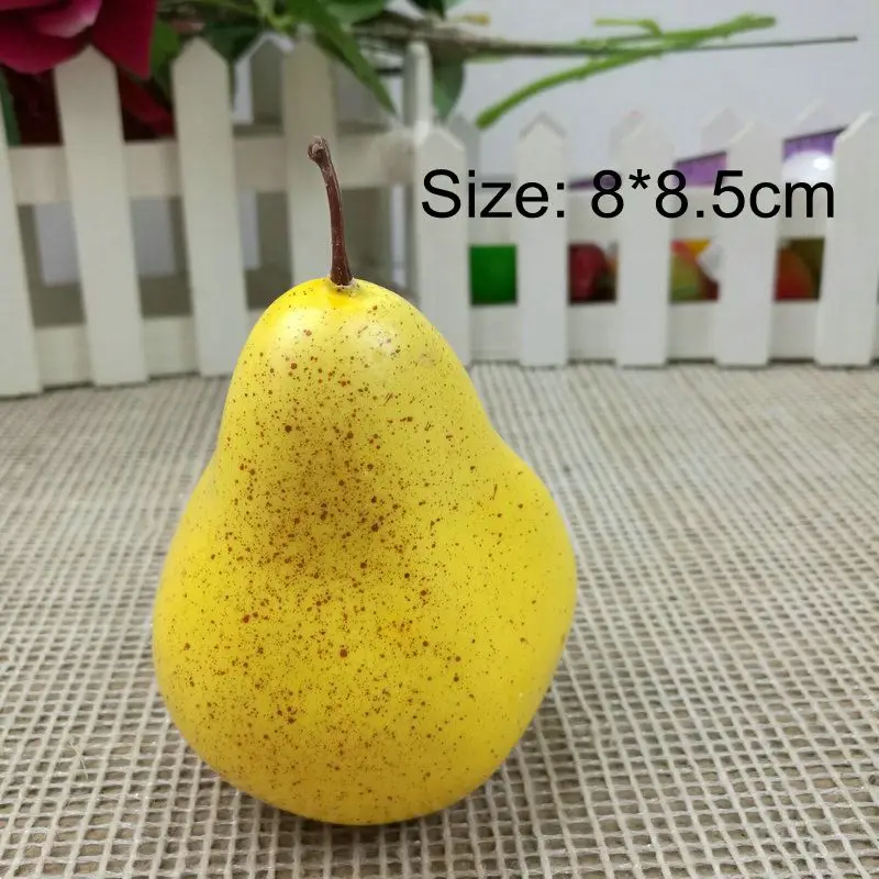 Fruta artificial de plástico de manzana, limón, melocotón, fresa y naranja para decoración del hogar, accesorios de fotografía, suministros festivos para fiestas