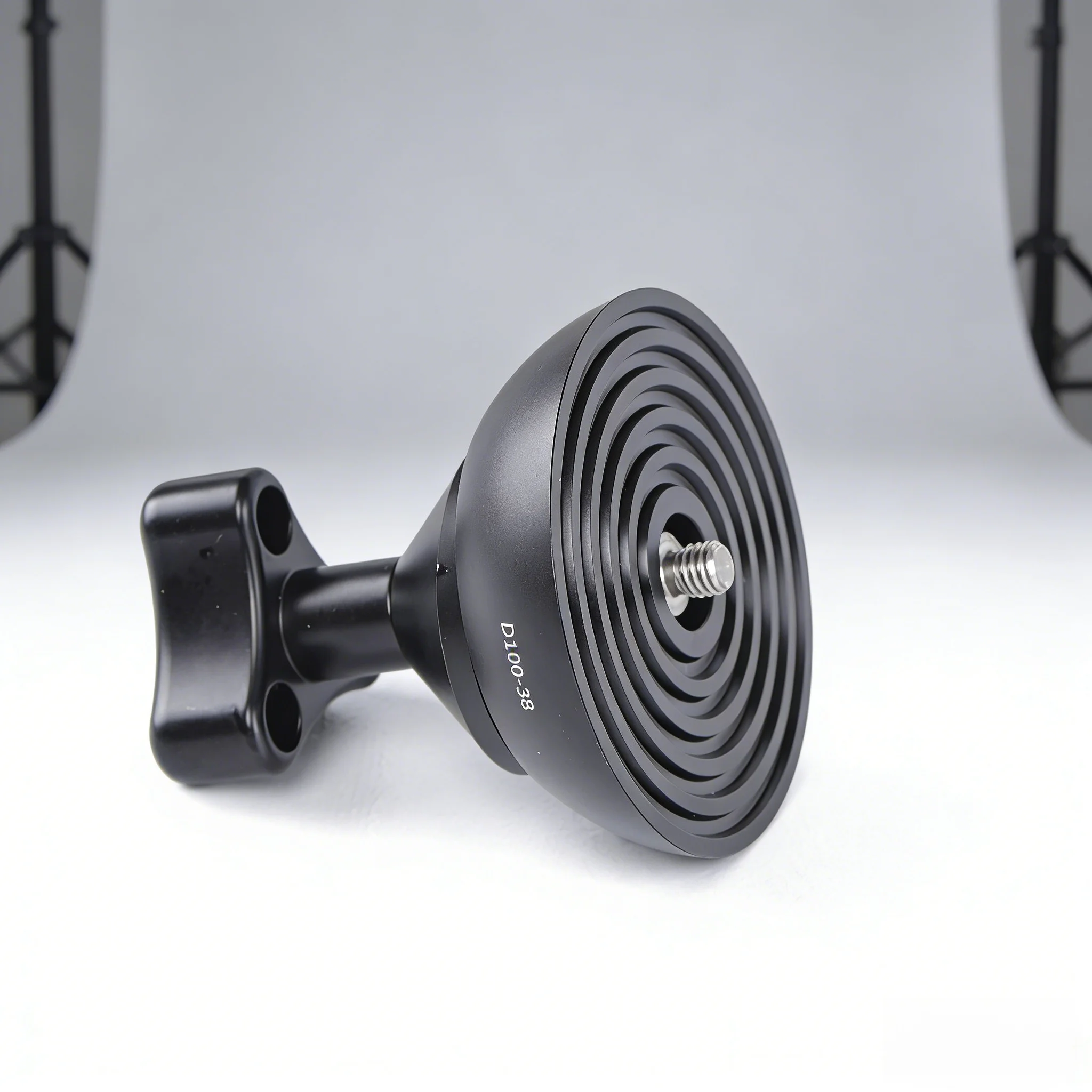 카메라 삼각대 비디오 헤드 베이스, 100mm 볼형 플랫 베이스 어댑터, 3/8인치 나사산 CNC 알루미늄 합금 마운트