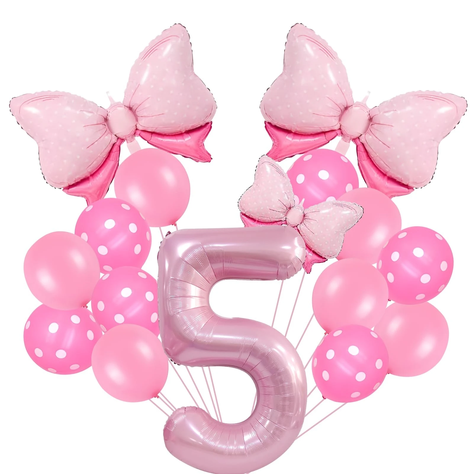 16-teiliges 40-Zoll-Folienballon-Set mit Macaron-Perlglanz, rosa Zahlen, Mini-Bogenballons für Jungen und Mädchen, Geburtstagsparty-Dekoration – Detail 13