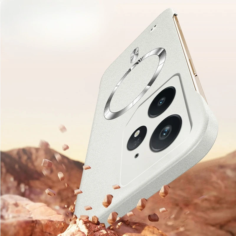 Ultra Thin Sandstone Frameless Magnetic Case with Magsafe Compatibility - Shockproof Hard Cover