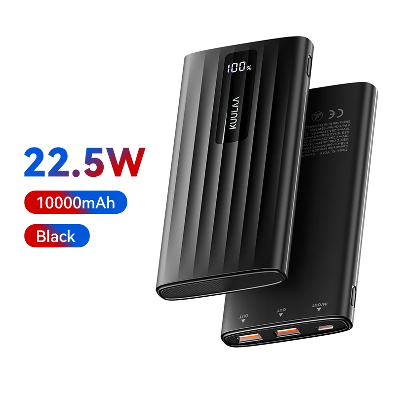 KUULAA 20000mAh/10000mAh Power Bank 22,5W PD Fast Charging Portable Charger Зовнішній акумулятор для iPhone 15 14 13 Samsung Huawei