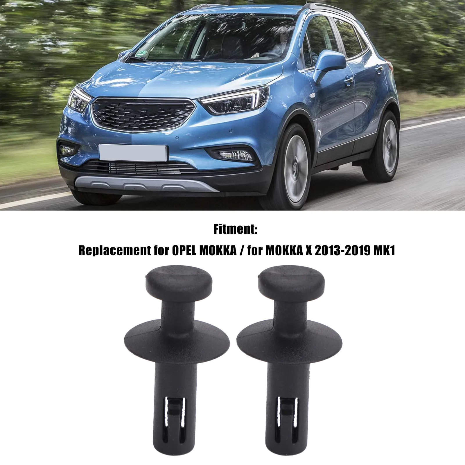 2pcs Parcel Shelf Clip 95129884 Plastic Car Luggage Cover Pivot Clip Replacement For OPEL OKKA X 2013‑