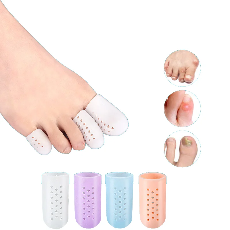 4pcs=2pairs Tube Foot Corns Remover Blisters Spacer Gel Silicone Toe