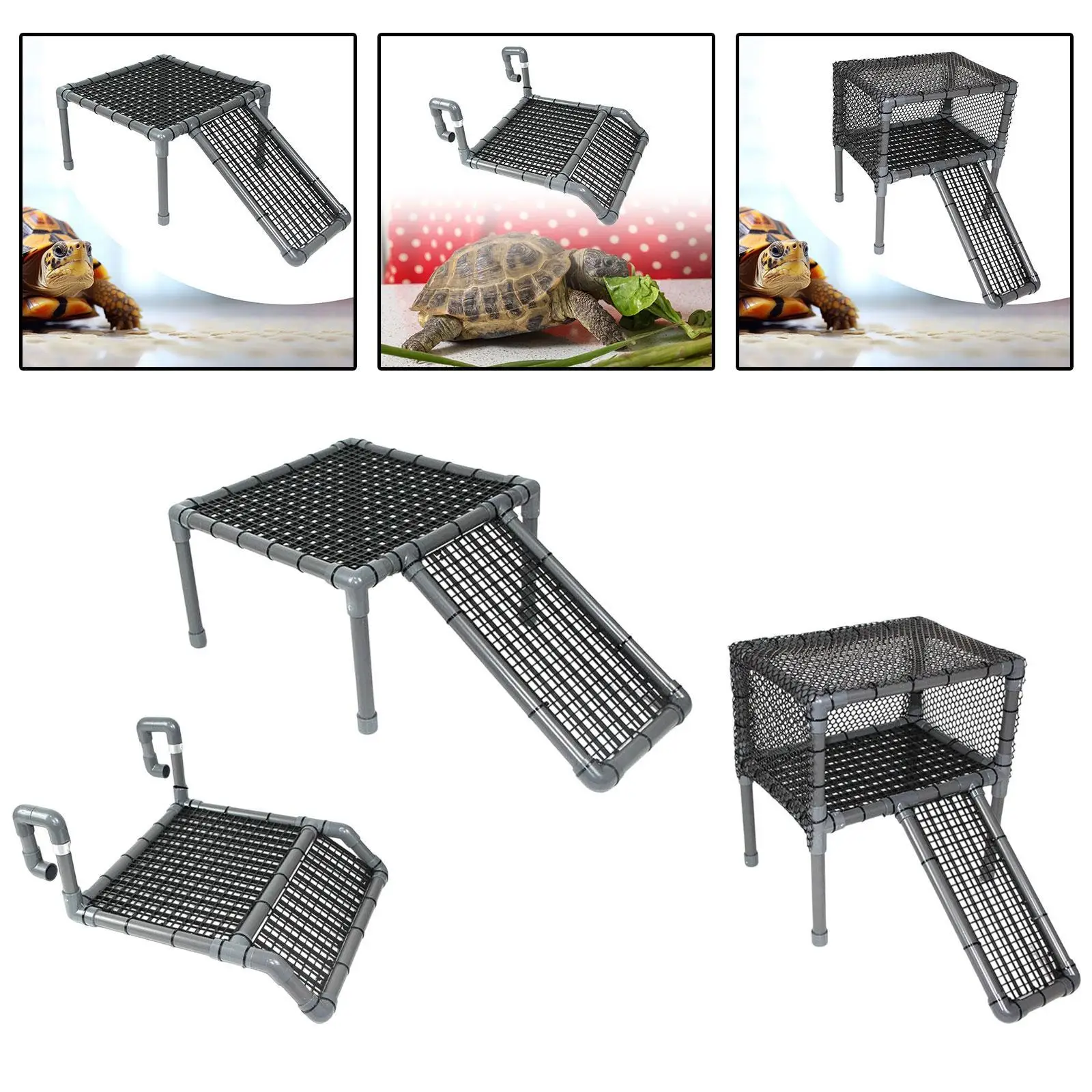 Turtle Ramp Resting Platform PP Safe Material Aquarium Dock Ladder Shelf for Pet Turtle Habitat Turtle House Equipment