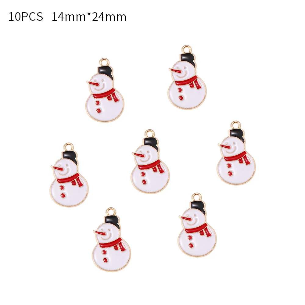 thumbnail image 1 of 10 piezas de dijes navideños esmaltados de aleación con forma de copos de nieve y ángeles colgantes para hacer joyas, collares, pendientes, decoración de árboles de Navidad, 1 of 5