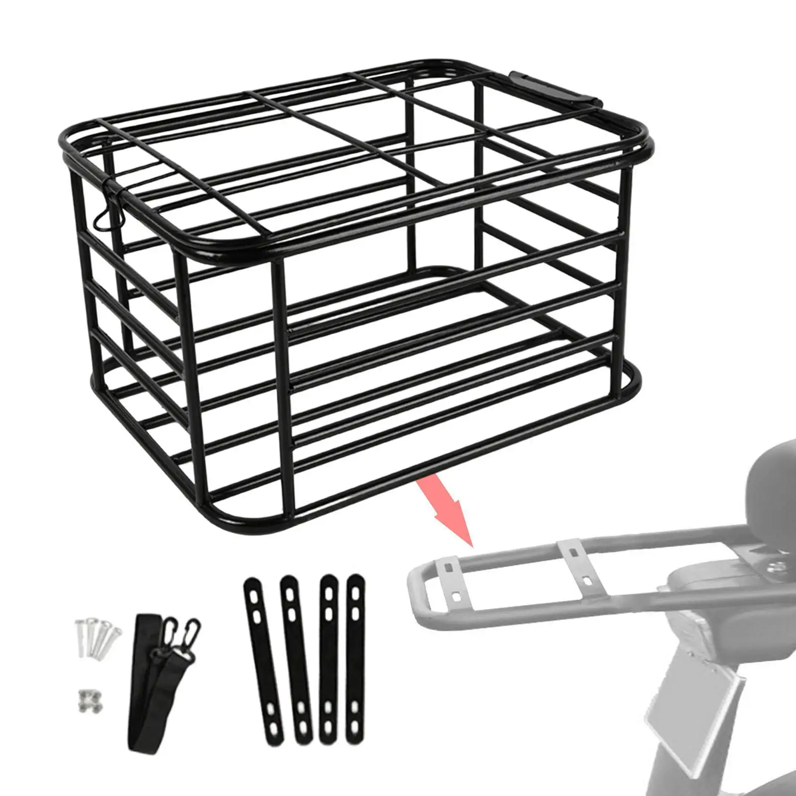 Rear Bike Basket Bicycle Cargo Rack Strong Load Bearing Dog Carrier, Bicycle Storage Basket for Mountain Bikes Dogs Riding Rear Bike Basket Bicycle Cargo Rack Strong Load Bearing Dog Carrier, Bicycle Storage Basket for Mountain Bikes Dogs Riding