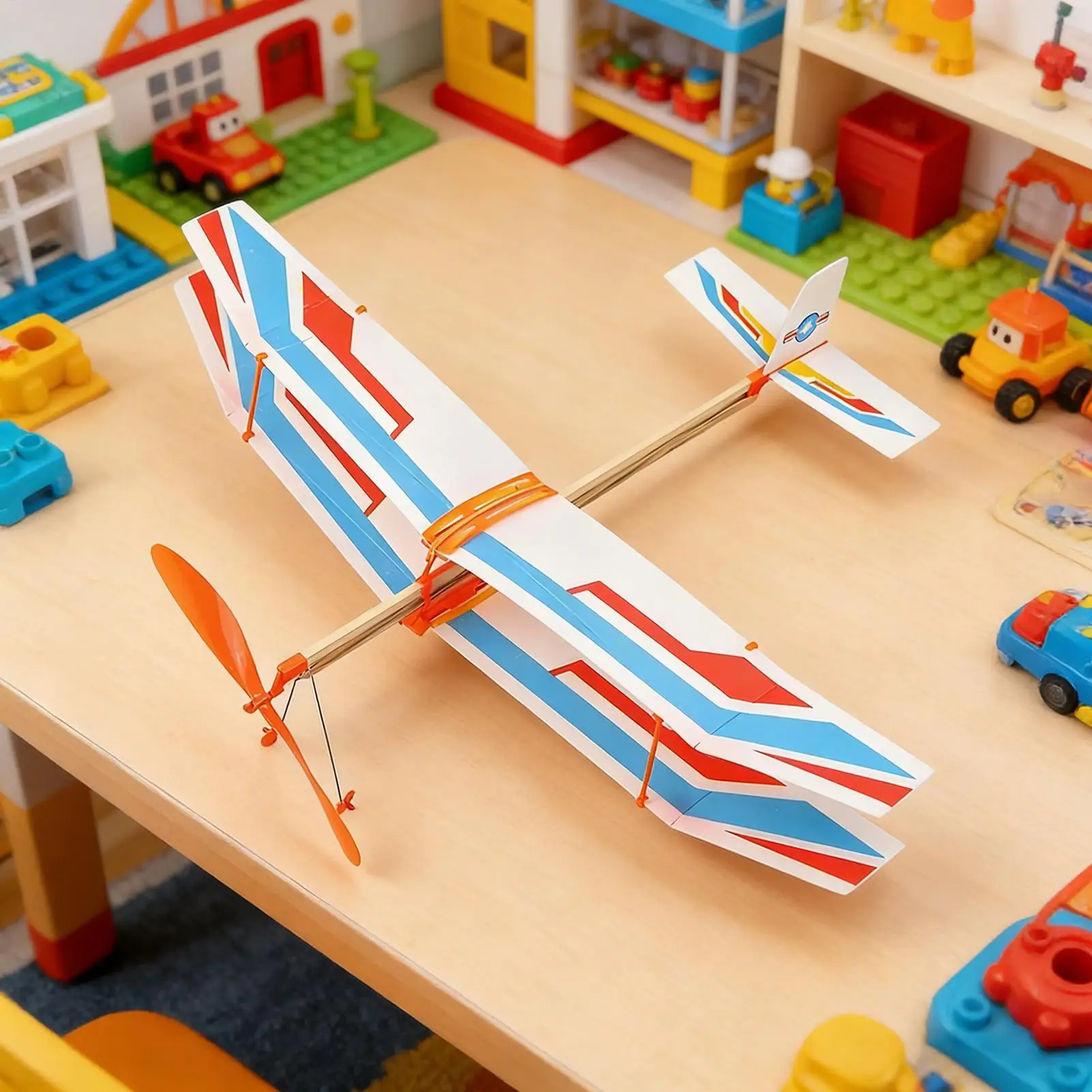 1pc Rubber Band Powered Glider Airplane Flying Glider Planes Toys Windup Flying Copter Toys Handout Glider Model Kids Birthday