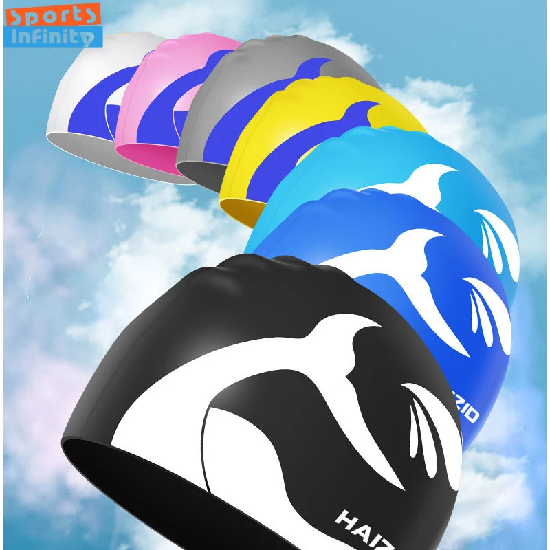 

Swimming Caps Silicone Cute Fashion Ear Protection Waterproof Swimming Ca Women Man Adult Swimming Hat Swimming Accessories