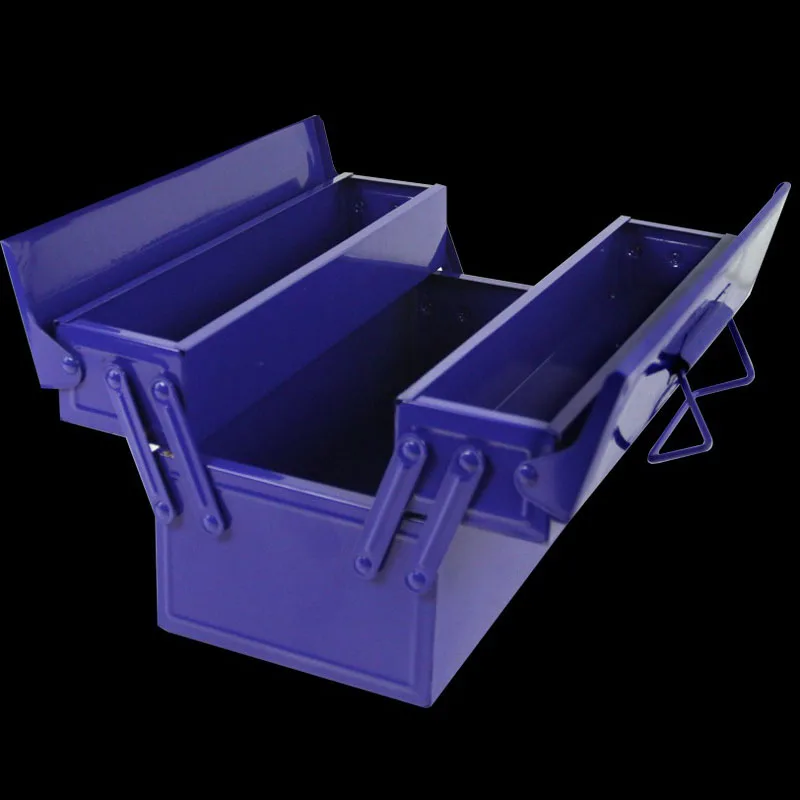 Hardware Toolbox Organizer Stainless Steel Toolbox for Mechanic Metal Mechanical Workshop Tool Box Folding Parts Sealed Box 4