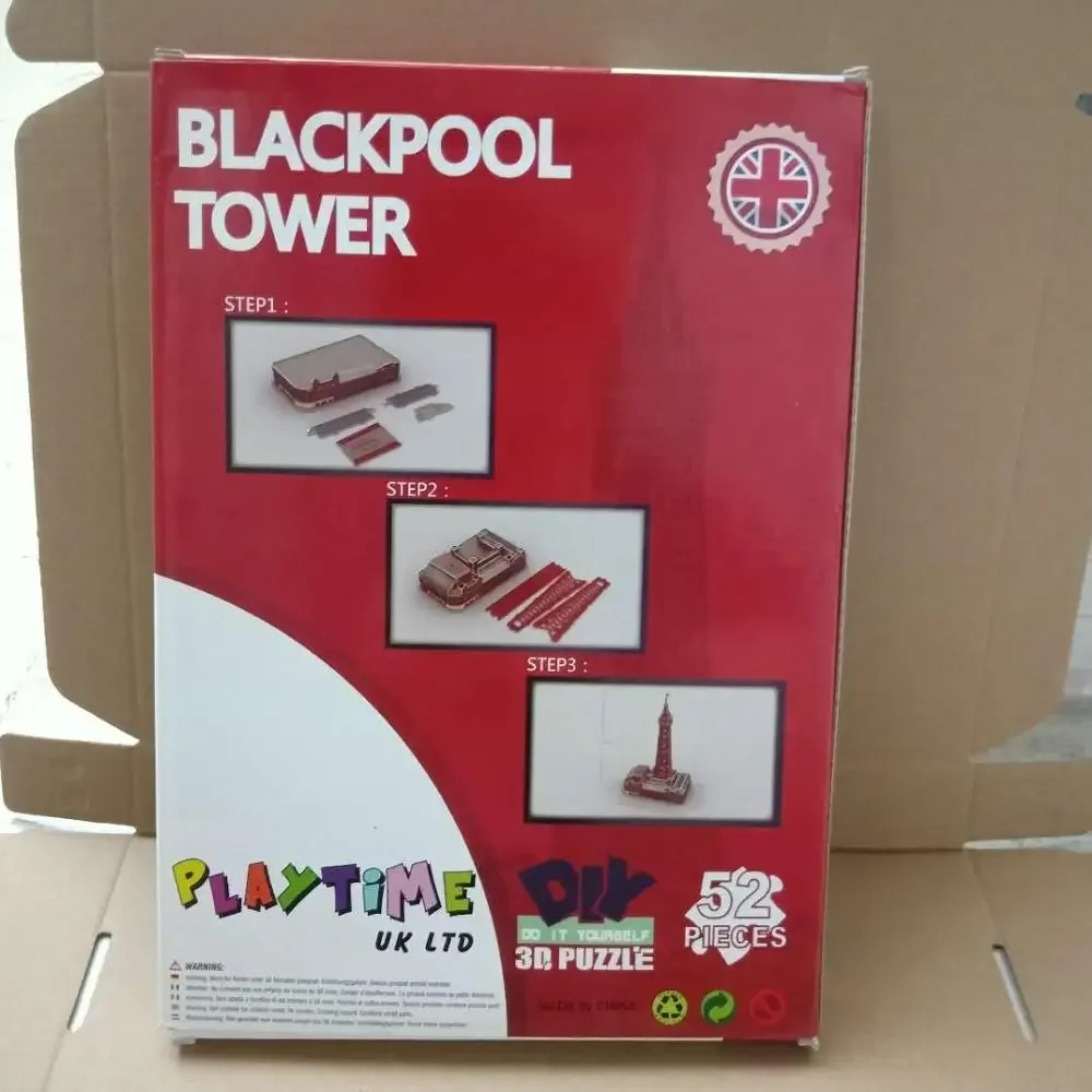 Blackpool Tower 3D Paper Puzzle Building Model Toy World's Great Architecture UK England Famous Radio Build Boy Girl Travel Gift