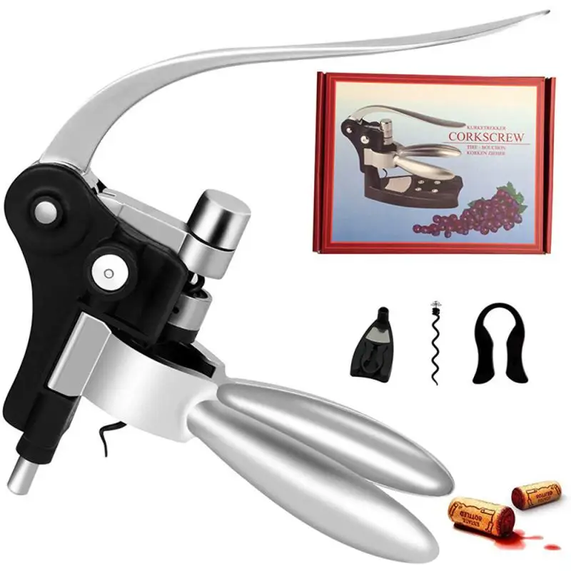

645g Bottle Opener Save Time And Energy Wine Opener Rabbit Ear Bottle Opener Kitchen Tools Abs + Stainless Steel Opening Tool