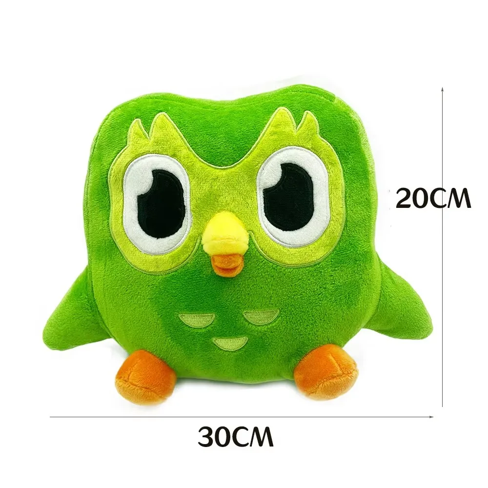 Lovely Green Duo Owl Plushie - Soft Stuffed Cartoon Toy for Children
