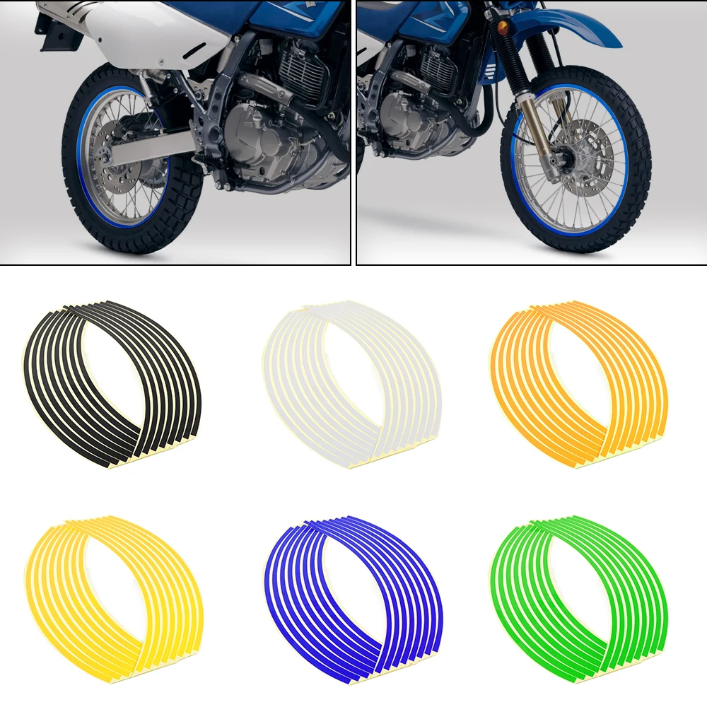 

16 Strips Bike Motorcycle Wheel Sticker Tape 17 18inch For Suzuki AN250 AN400 AN650 BURGMAN 400 650 BURGMAN650 1190 Adventure