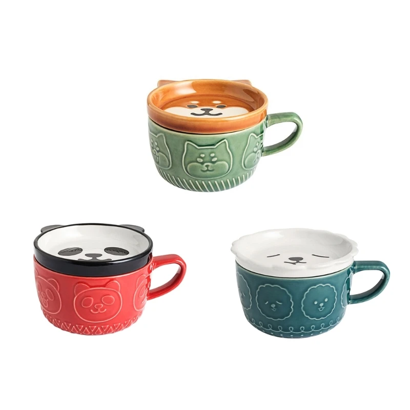 

Breakfast Cups Funny Novelty Cup Water Cups Milk Mugs Gift for Animal Lovers