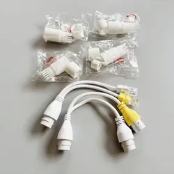 Waterproof Ethernet Splitter POE Combiner Adapter for Dual IP Camera Connections (White Color)