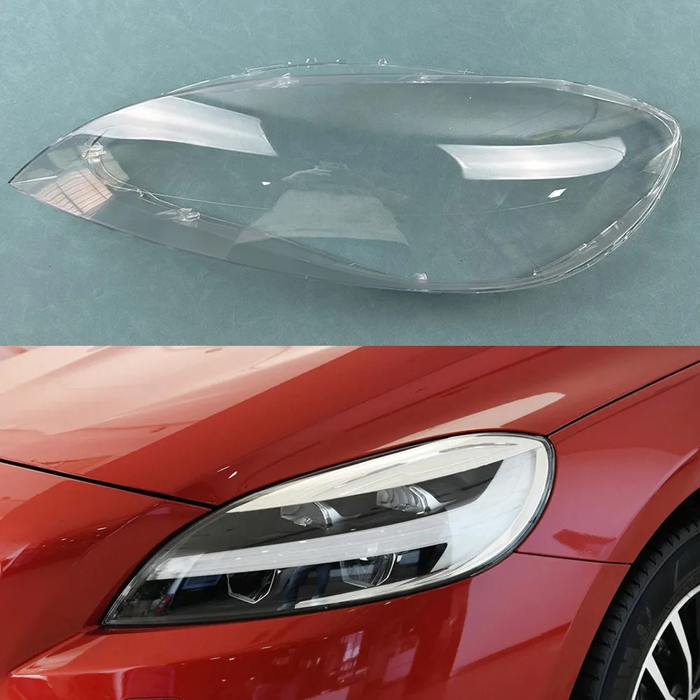 

For Volvo V40 2017-2019 Headlamp Lamp Shell Headlight Cover Transparent Lens Plexiglass Replace Original Lampshade