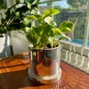 Disco Ball Planter Pot with Drainage Hole Ceramics Mirror Disco Ball Vase Plant Pot Flower Pot Flat Base Mirror Disco Ball Vase 3