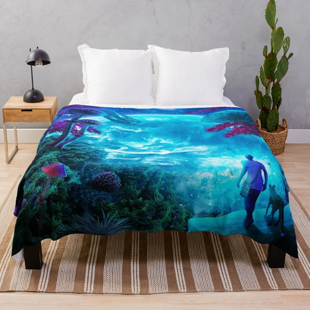

Lost Sky Throw Blanket Soft Beds Plaid on the sofa Blankets