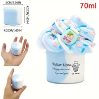 70ml Fluffy Two-Tone Scented Butter Slime Super Soft Clay Stretchy Non-sticky Polymer Clay Slime Charms Toys Birthday Party Gift 1