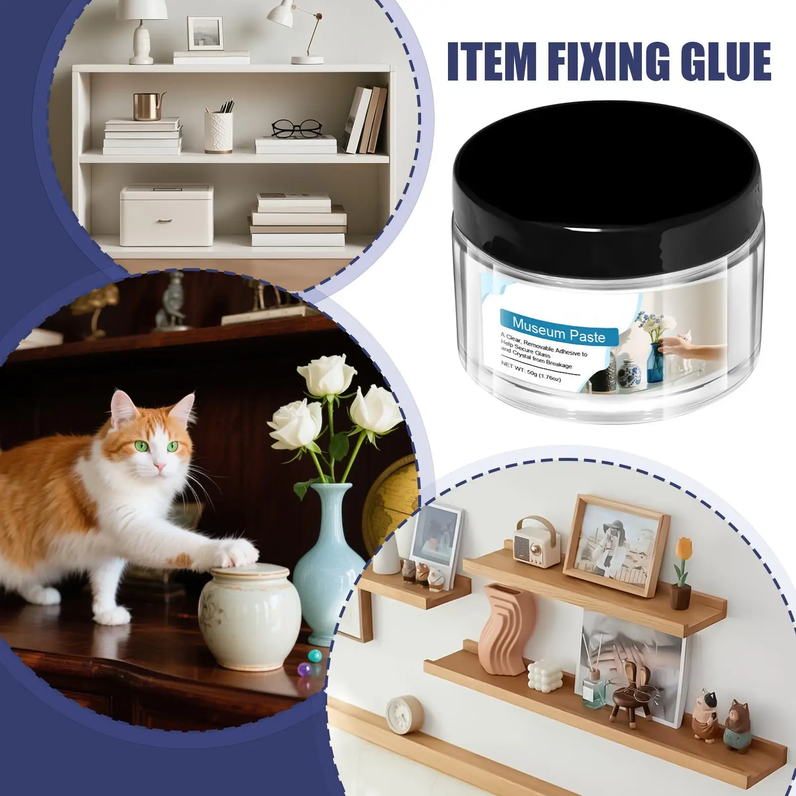 Museum Gel 50g Removable Glue Reusable Sticky Putty To Hold Things For Exhibit Ceramic Balloon Collection Artifact