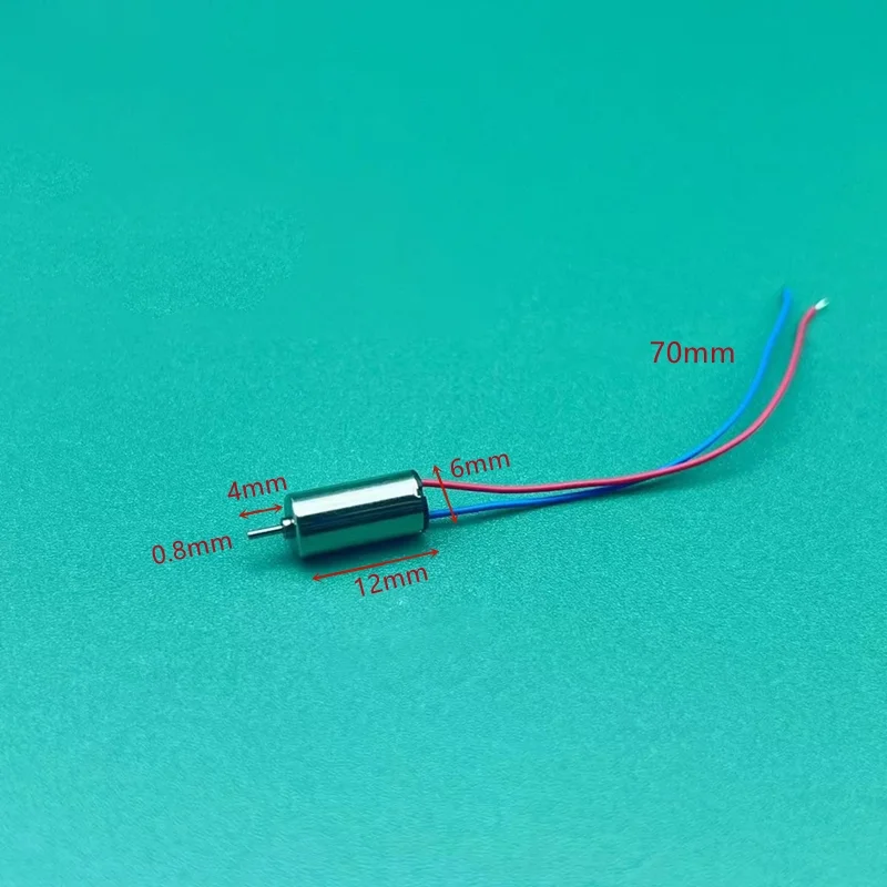 2PCS DC3.7V 75000RPM 미니 코어리스 모터 6*12mm 고속 612 할로우 컵 DIY RC 드론 쿼드콥터 강력한 자기 모터