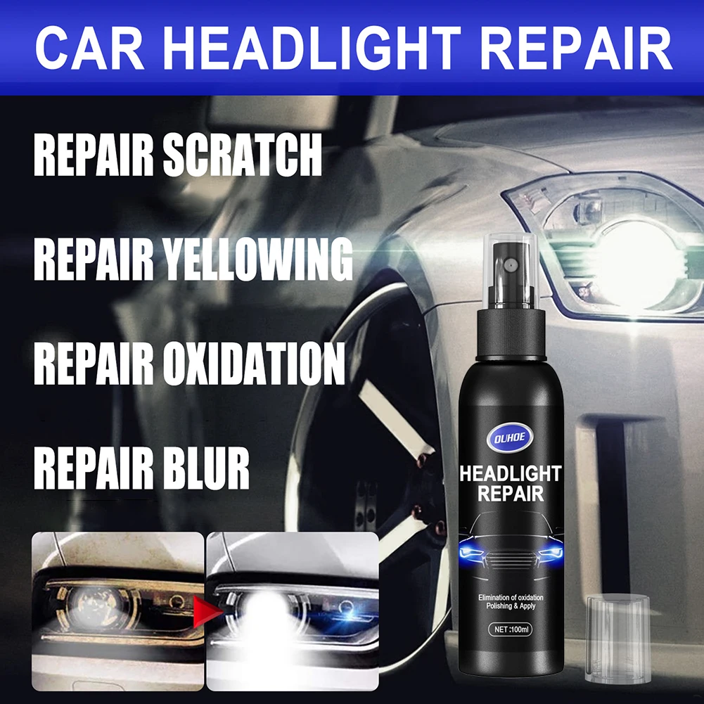 

Universal Auto Headlight Repair Fluid Scratch Remove Refurbishment Wash Maintenance Repair Polishing Repair LED Light For Bmw VW