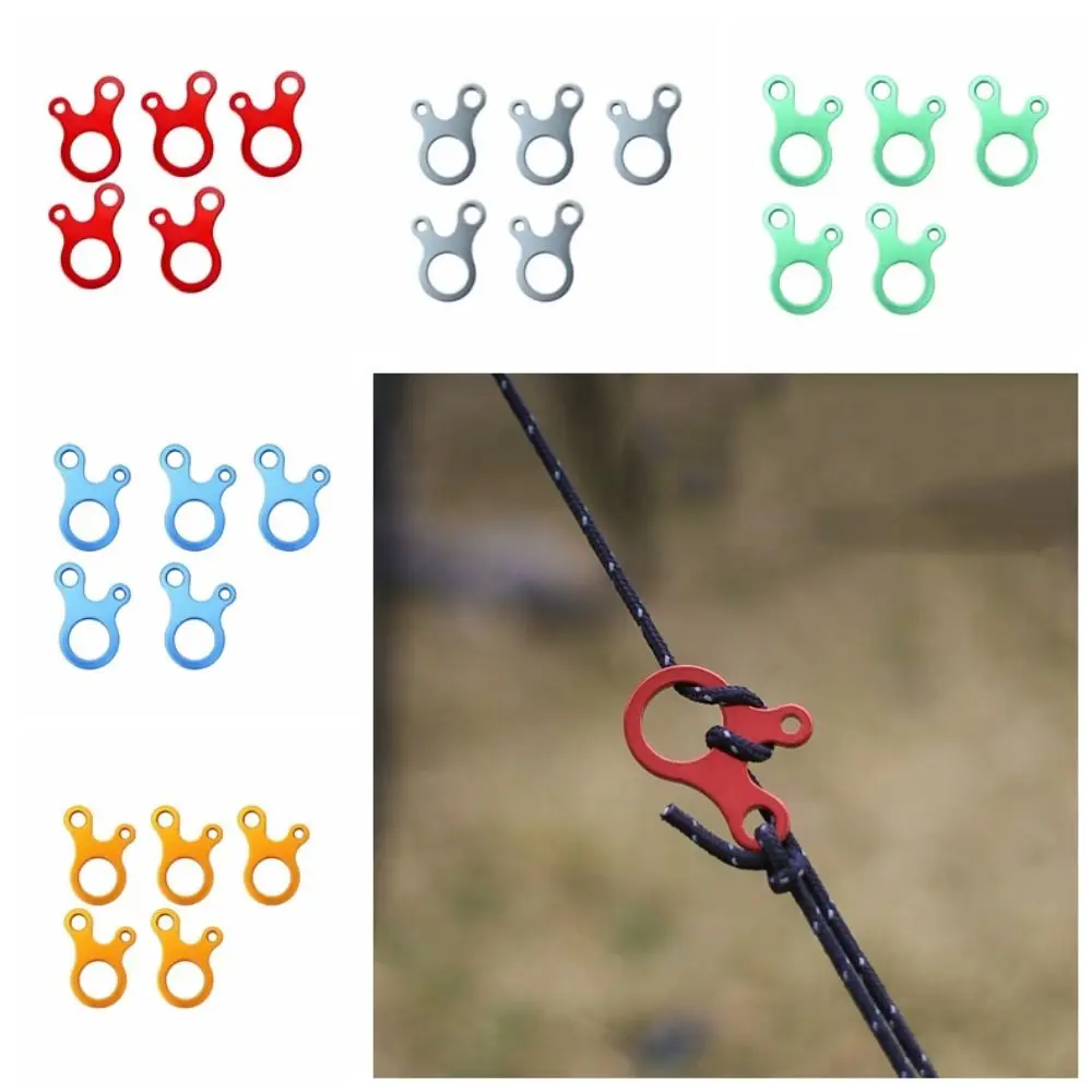 

5pcs 3 Hole Camping Tent Cord Buckle Wind Rope Buckle Snail Shape Tent Rope Buckles Aluminum Alloy No Deformation