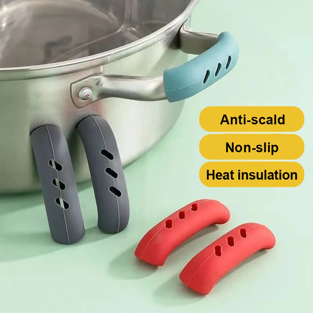 

2pcs Silicone Heat Insulation Oven Mitt Glove Casserole Ear Pan Pot Holder Oven Grip Anti-hot Pot Clip Kitchen Gadget Accessory