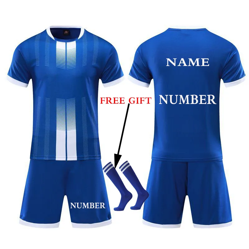 Children Football Jerseys Men Boys Soccer Clothes Sets Short Sleeve Kids Football Uniforms Adult Kids Soccer Tracksuit Jersey