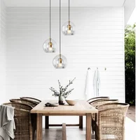 Modern Simple Dining Room Pendant Light Creative Personality Bar Caffee Glass Lamp Industrial Style Kitchen Bedroom Droplight 2