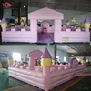 Fast Air Shipping 6x4m Pink Ball Pit White Wedding Bounce House Inflatable Ball Pool for Sale with Blower 3